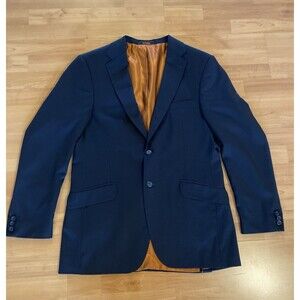 Ben Sherman Men's Size‎ 41R Sportcoat Blazer Jacket 2 Button Navy Blue 100% Wool